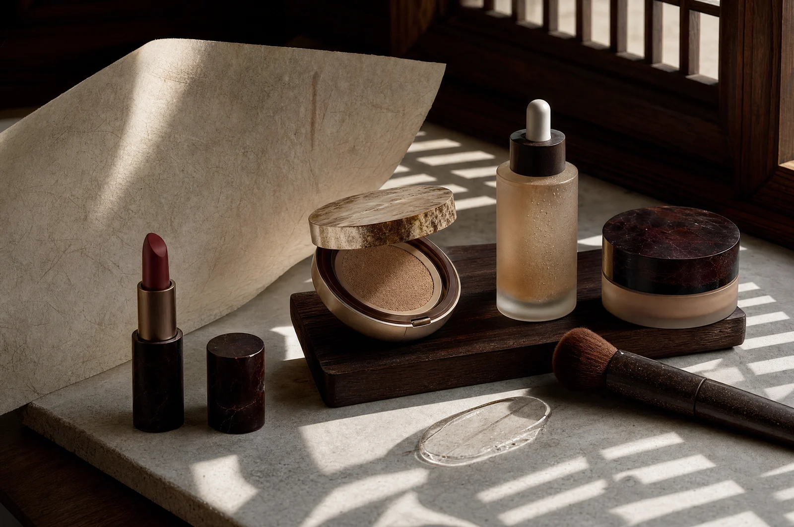 A variety of cosmetic containers and formulations